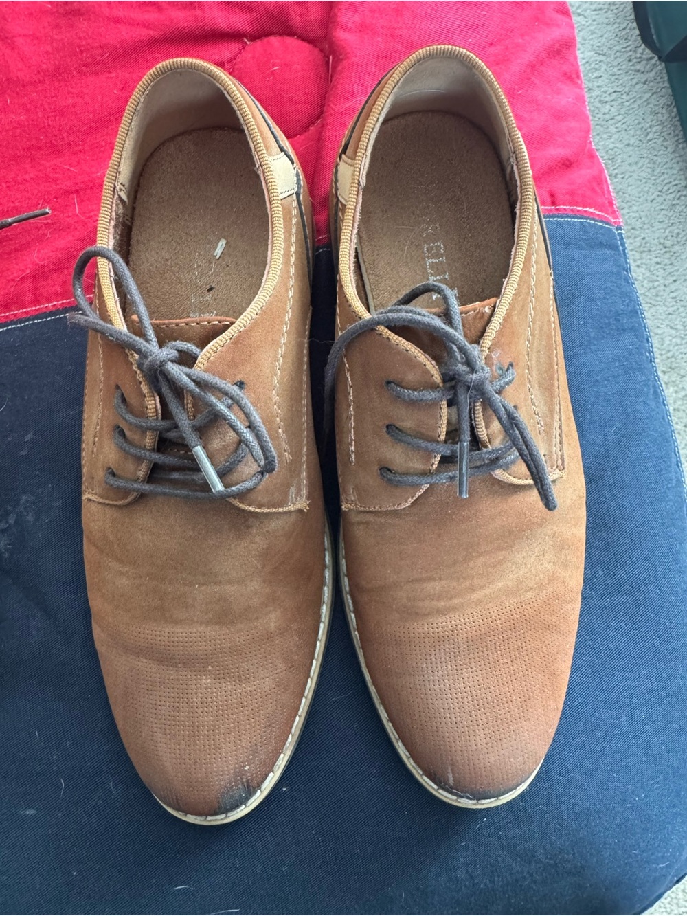 Men's Casual Brown Suede Lace-Up Shoes